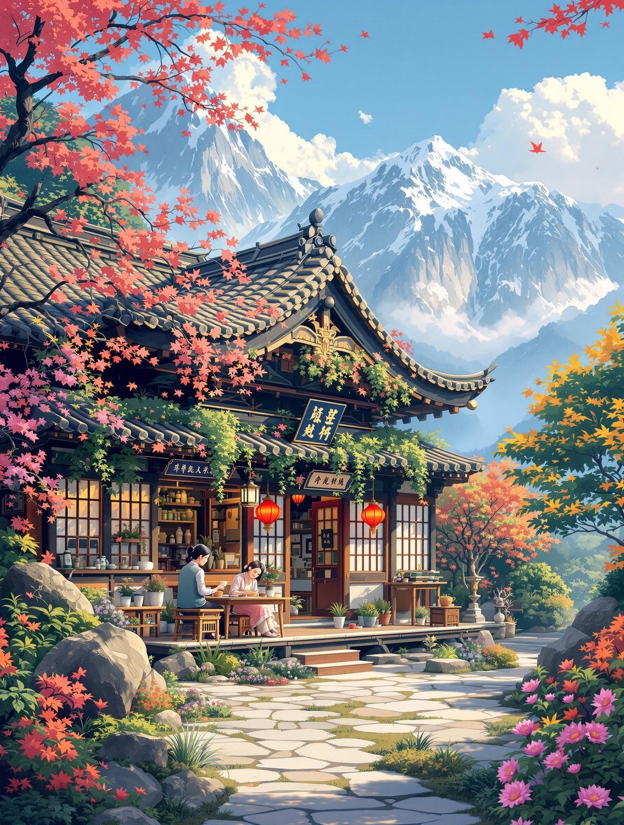 山间小店的四季